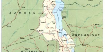 Malawi térképe