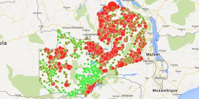 Térkép Malawi malária 